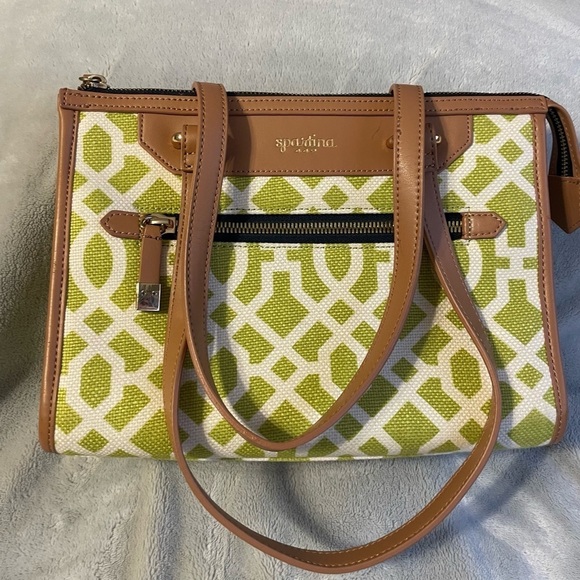 Spartina 449 Heyward Leather and Linen Purse Shoulder Bag - Picture 1 of 13